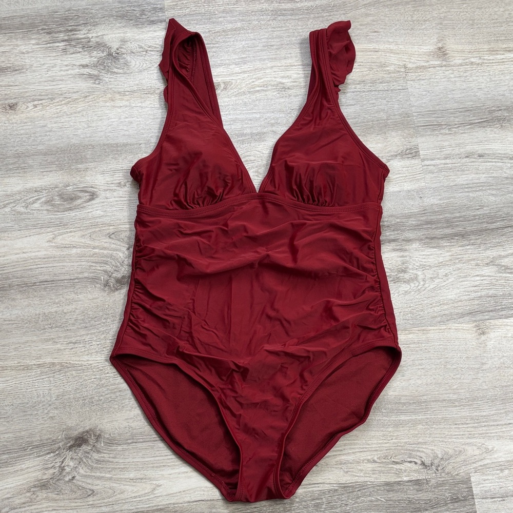 Kona Sol Burgundy Swimsuit